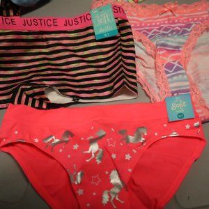 NWT Justice Underwear 6/7